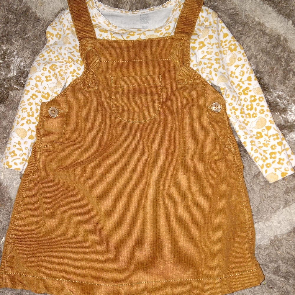 Carters 9m long-sleeved corduroy dress